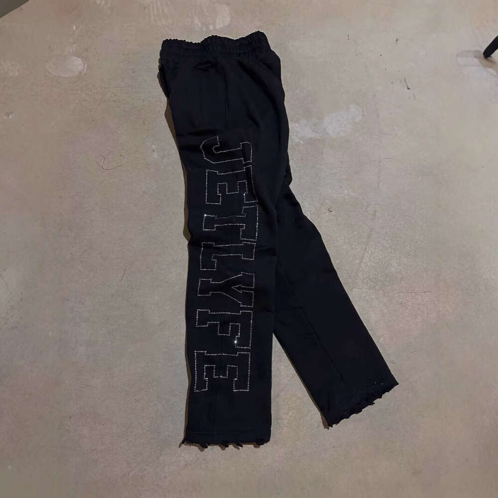 2025 unisex with American hip-hop style letter print loose stripe casual pants