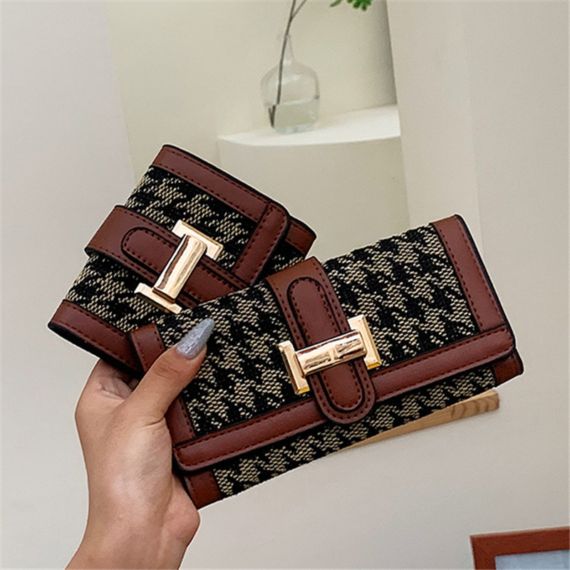 High-end multifunctional Designer clutch 2025 New Fashion Women's Tri-fold Handbag Short Coin Retro Multi-Orientation Card Slot Case Luxury Walle