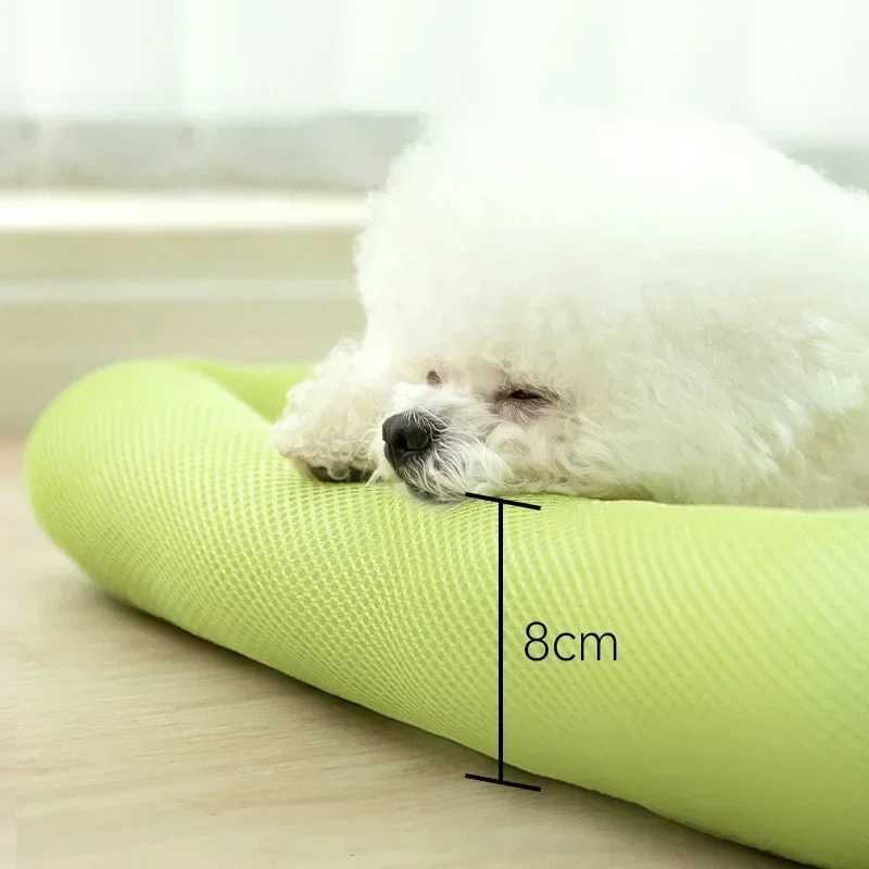 New S-XL Summer Cooling Pet Dog Mat Ice Mat Dog Sleep Square Mat Dog Pet House Top High Quality Cold Silk Dog Bed Y250407