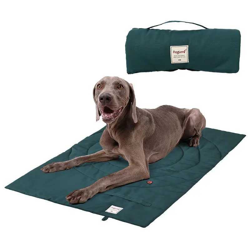 Portable pet mat foldable pet supplies waterproof dog bed with storage bag easy to clean dog house outdoor camping Y250407
