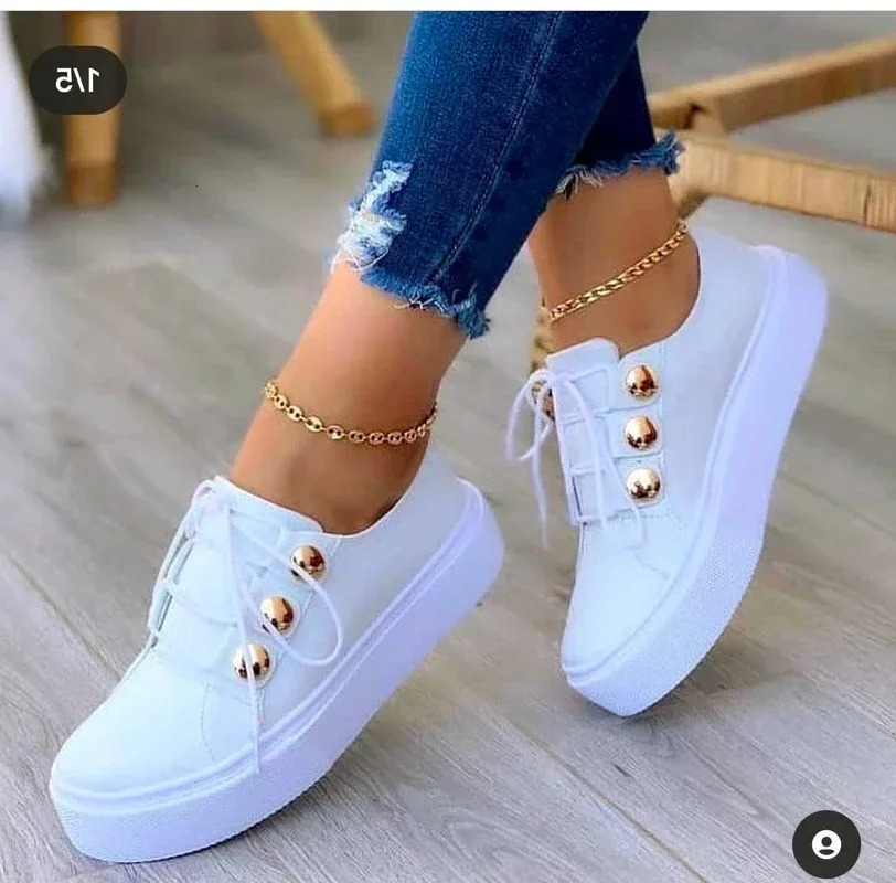 Women Casual Sneakers Woman Fashion Spring Leather PU Sneakers Female Platform Vulcanize Shoes Zapatillas De Mujer 250407