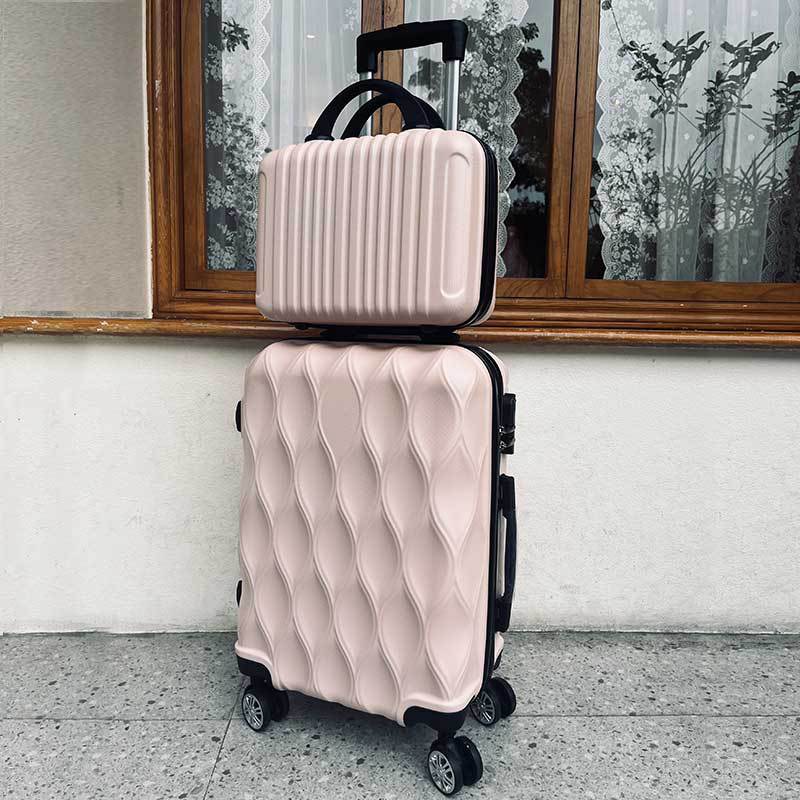 Suitcse Cabin box luggage boarding case pull rod box mother box 2piece set universal wheel embossed luggage set hard shell luggage set
