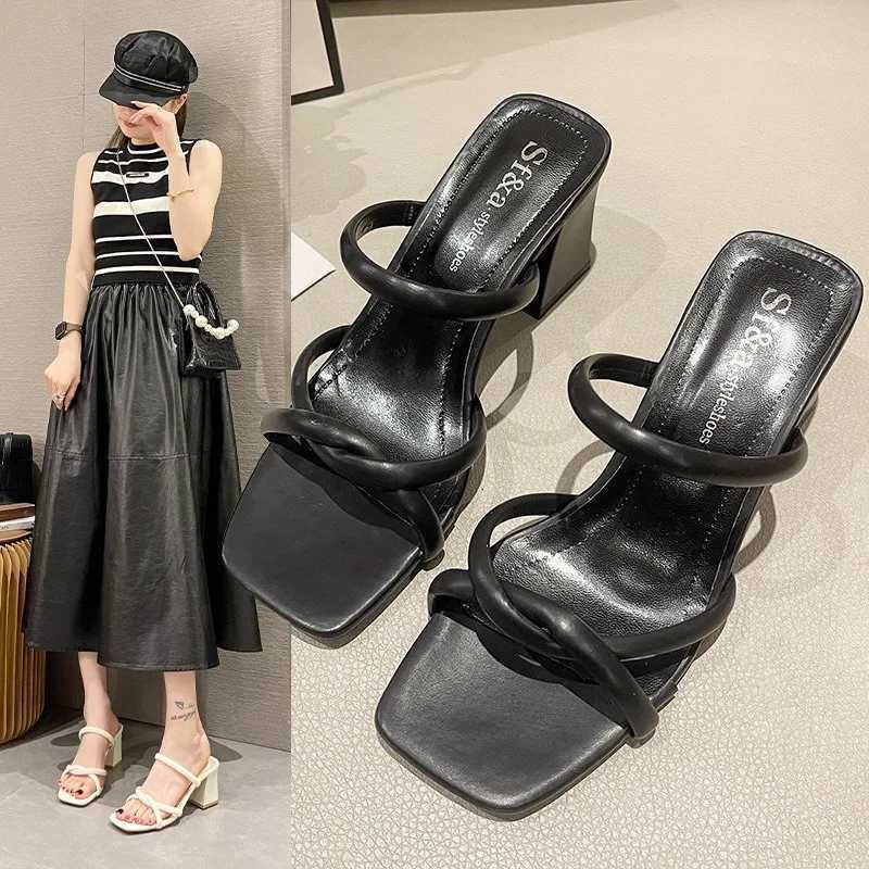 New summer Fi Versatile womens slider exterior womens high boots thick boots womens pumpXJ250407