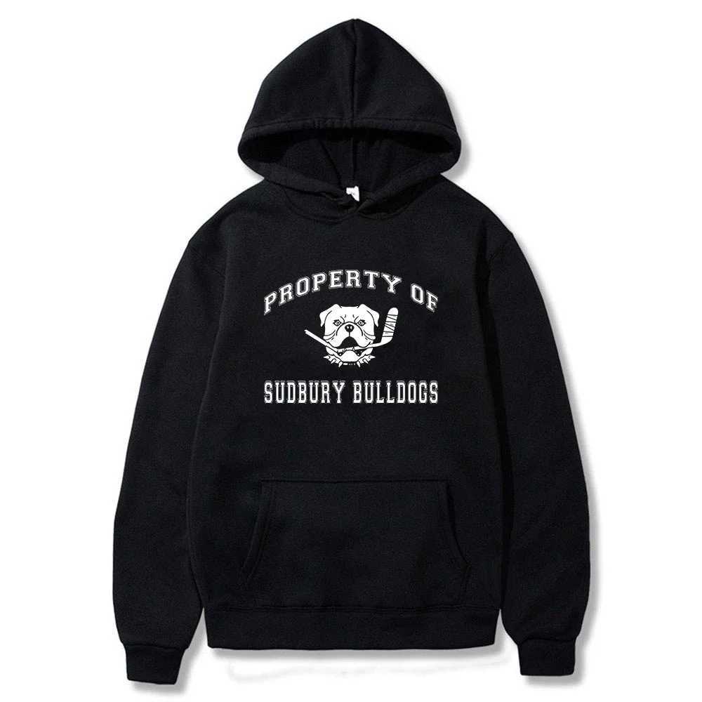 Sudbury Blueberry Bulldog Printed Hoodie Long Sleeve Street Clothing Mens Hoodie Sportswear 2025 New Fashion Clothing W250408