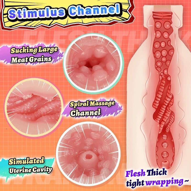 YUU Milk Bottle Male Masturbator for Men Automatic Heating Pocket Pussy Masturbation Cup Real Vaginal Suction Onahole Anime Toys