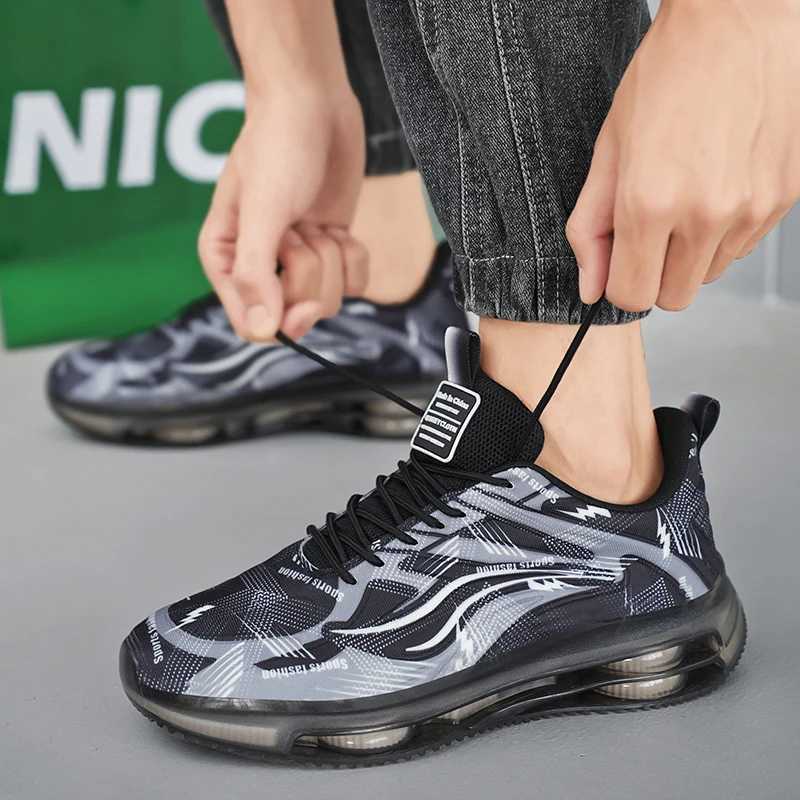 Mens sports shoes Cushi TPR sole mesh lightweight running shoes wear-resistant basketball casual sports shoes shoes size 39-47 Y250408