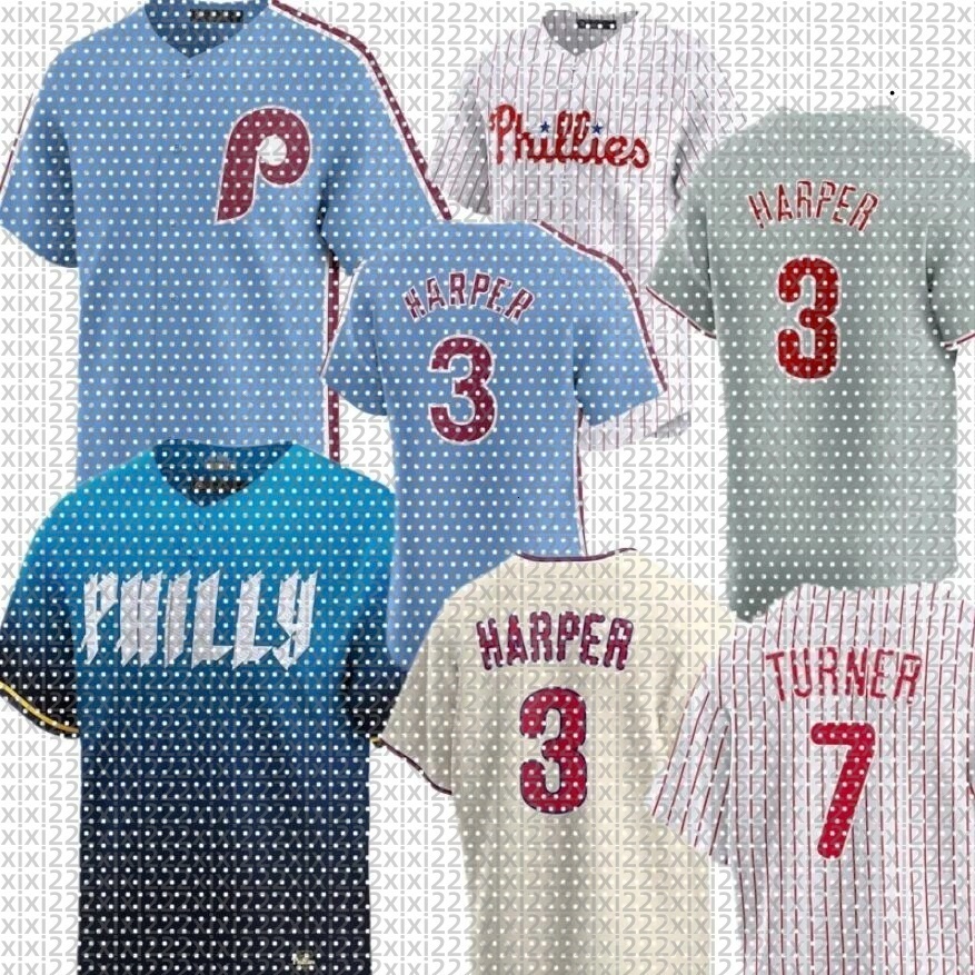 MLB Phillies Baseball Jersey Roy Halladay Harper Alec Bohm Trea Turner Aaron Nola Zack Wheeler Nick Castellanos Kyle Schwarber Bryson Stott Brandon Marsh Max Kepler
