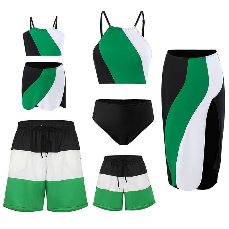 Hi Fish Full Home Sunscreen Beach Parent Child Mother and Daughter Swimsuit Wholesale 2025 New Casual Versatile Fashion Clothing