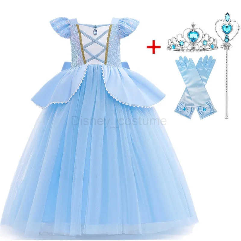 Disney Snow White childrens clothing sequins birthday party dress long haired princess Cinderella role-playing costume Halloween costume X250408