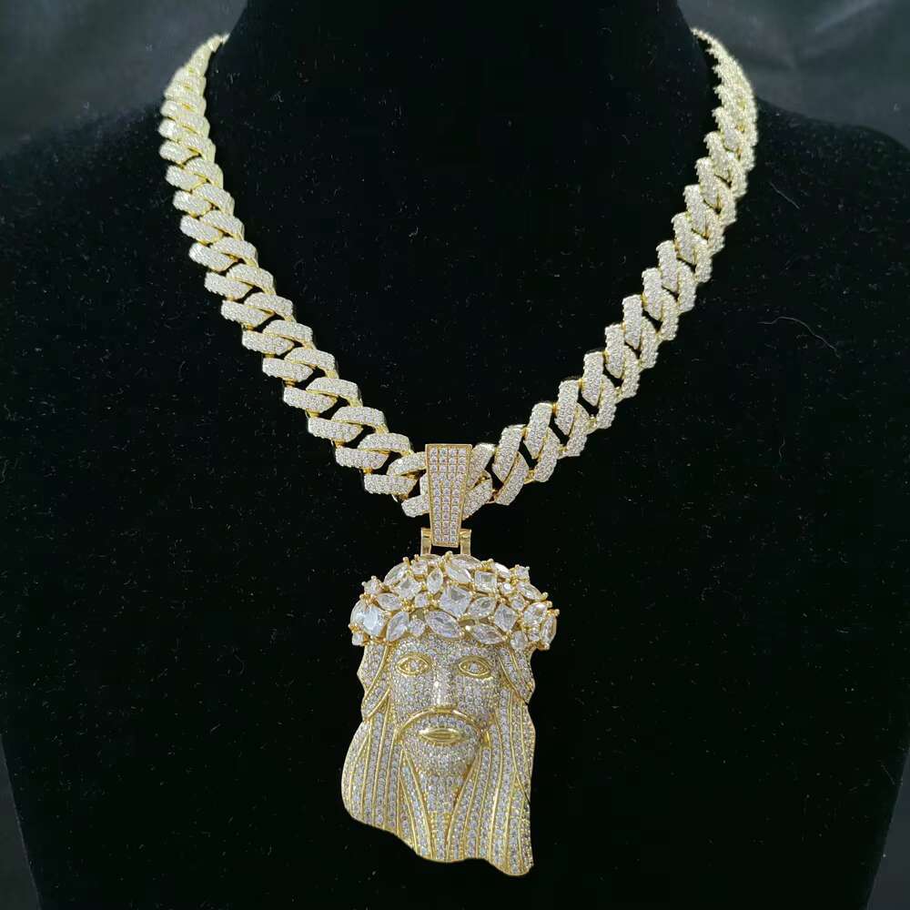 Jesus Pendant Moissanite pendant custom dia couple men Instagram Hip Hop Cuban chain necklace accessories