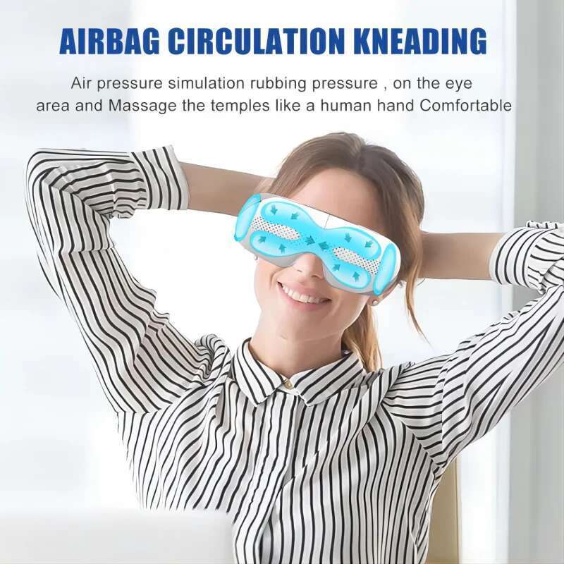 Newest Visible Massager Care Device Smart Airbag Compression Eye Massage Glasses With Bluetooth Music For Improve Sleep