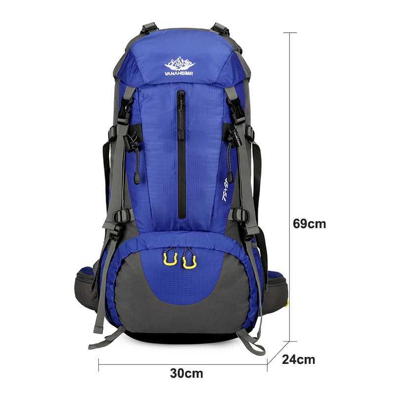 Hiking Backpack Men Women Large Capacity Outdoor Waterproof Trekking Climbing Bag Multi-function Travel Camping Storage BagsC250407