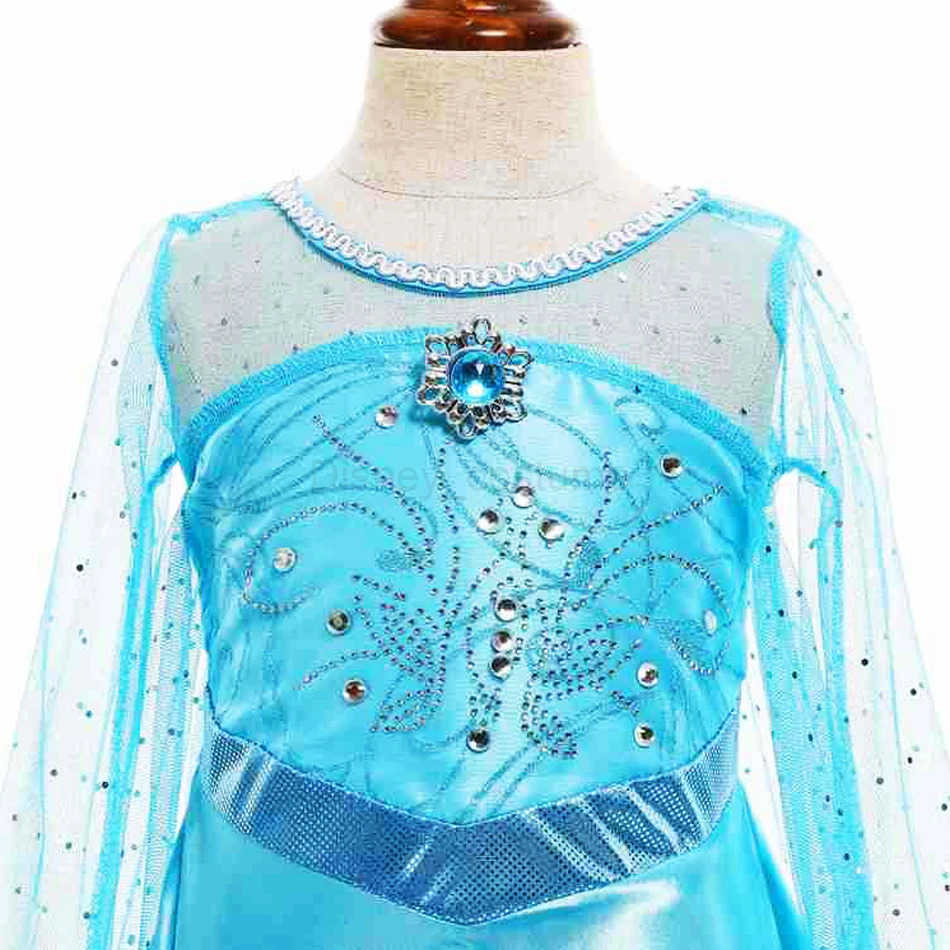 Disney Elsa Girl Birthday Princess Costume Childrens Halloween Carnival Easter Party Role Playing Girl Costume X250408