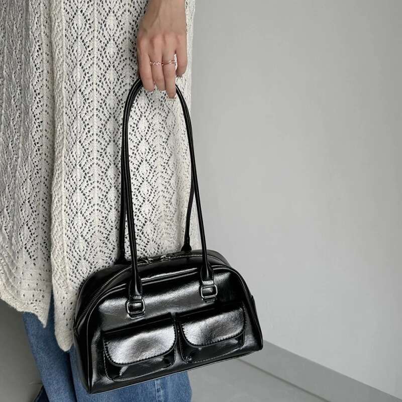 New Bowg Handbag Niche Underarm Retro Large Capacity Small Pocket Design Bag Women