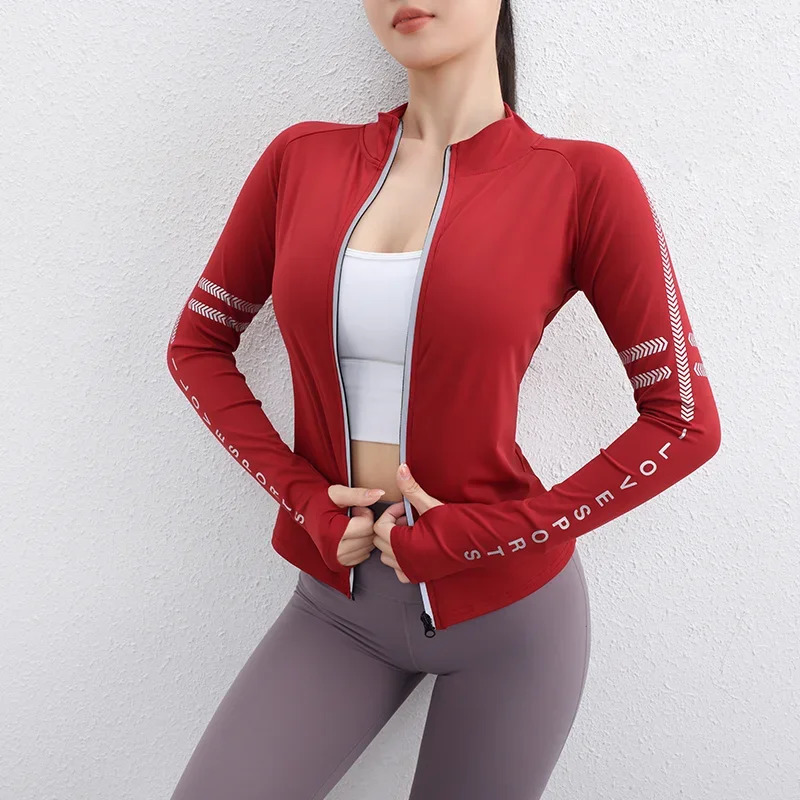 Sports shoes zipper sports jacket womens wool quick drying sleeve 250407