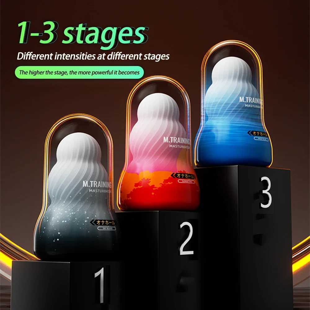 Male Masturbation Cup Soft Cat Sex Toy Transparent Vagina Adult Endurance Exercise Adult Provides Vacuum Pocket Cup for MenXJ250408
