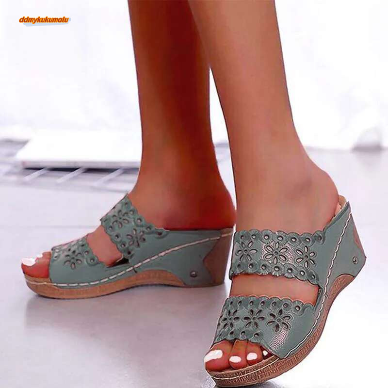 Women's Wedge Summer Beach Sandal Women Fashion Gladiator Flat shoes gladiator sandal women Sandalias mujer ddmykukumalu