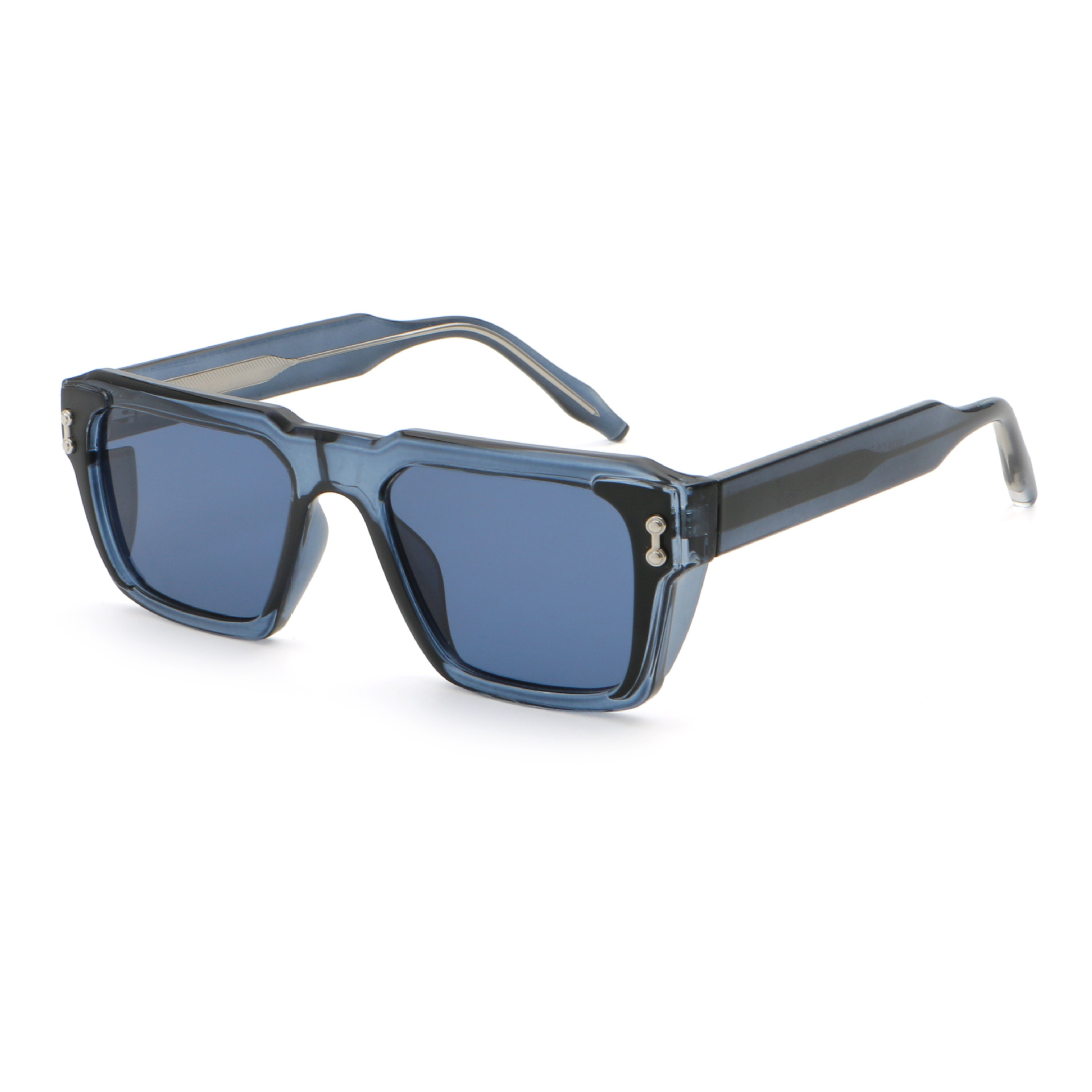 2025 Hot selling square frame sunglasses fashion rice nail imitation plate sun protection for men and women senior sense sunglasses UV400 protection