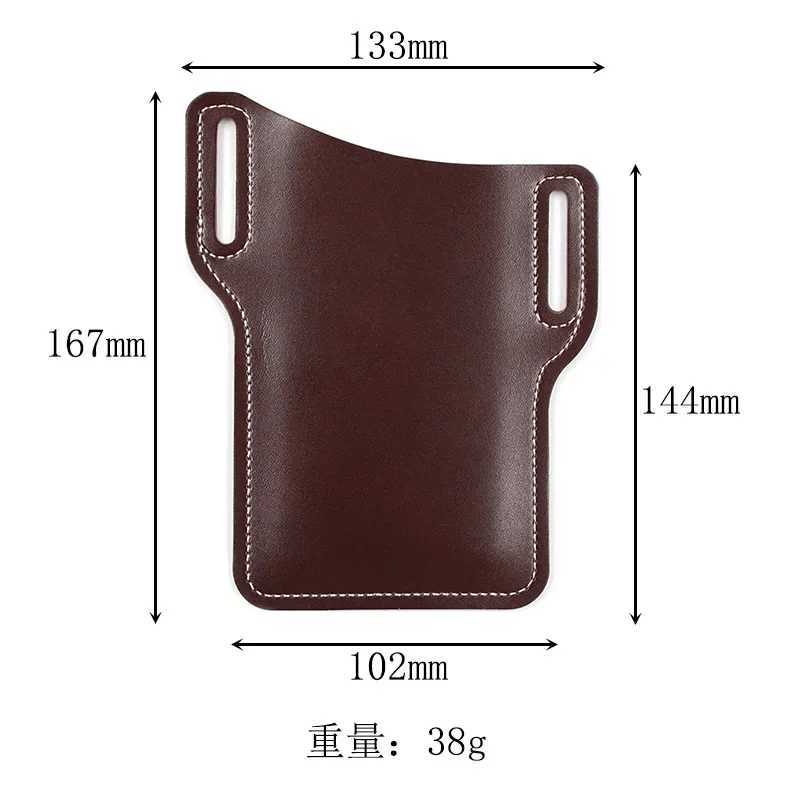 Mens phone case phone case circular phone case belt bag leather wallet running bag travel camping bag Z250407
