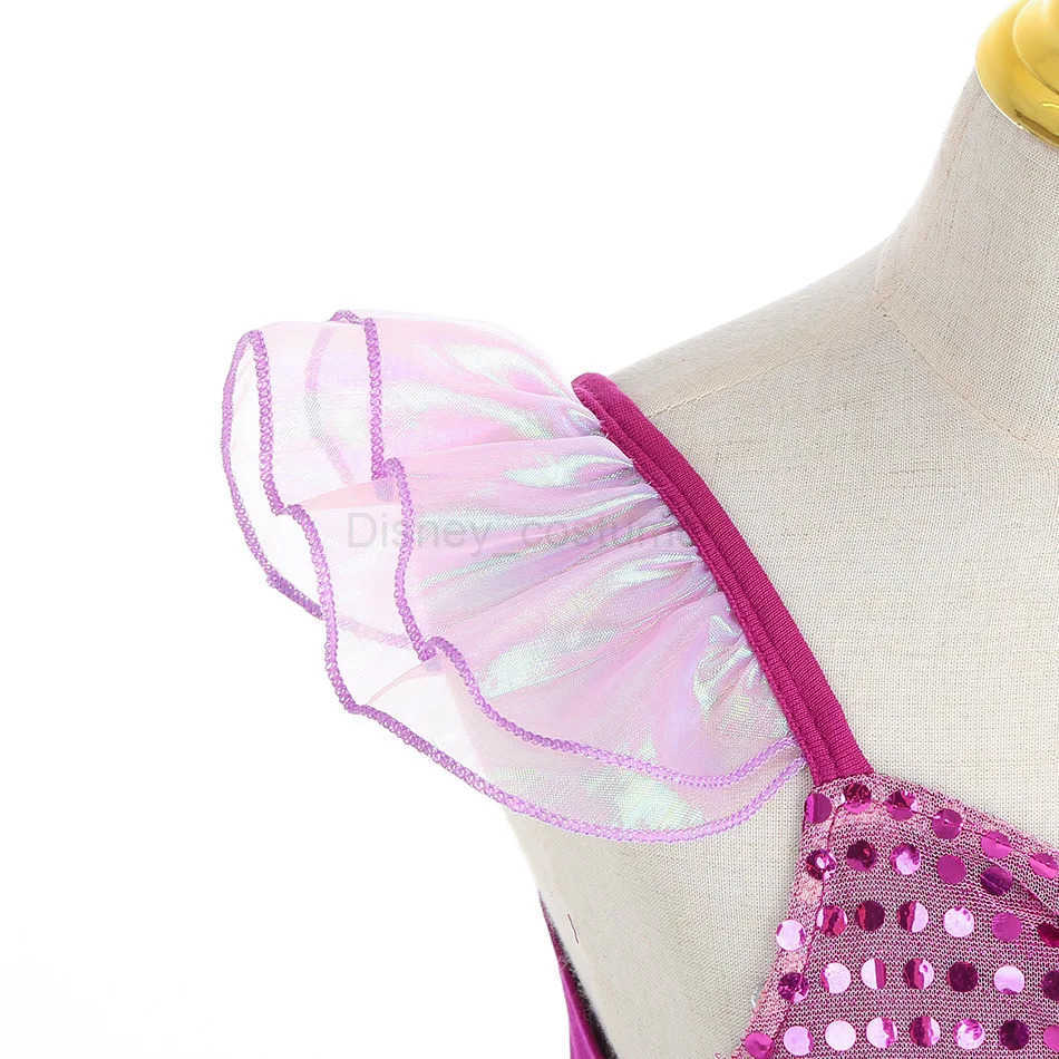 Disney Girl Role Playing Little Mermaid Ariel Ball Princess Costume Childrens Summer Casual Dress Halloween Birthday Party Dress up 2024 X2504081