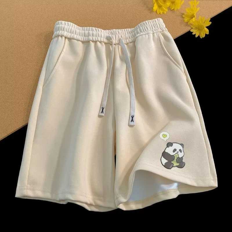 Large size M-8XL mens basketball shorts cartoon panda print shorts drawstring casual loose oversized sports shortsXJ250407