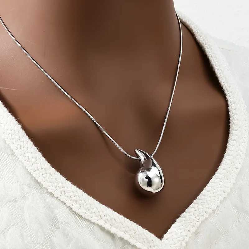 3pcs pendant necklace earrings tears Dainty gold-plated water droplet pendant necklace Tear Drop Trendy Jewelry Gifts Y250408