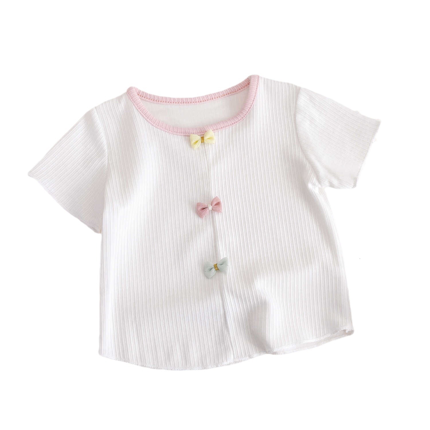 Ddmyshoesvip Girls Short Sleeved T Shirt Outfit New Stylish Baby Girl Top Small Thin Summer Children S Clothing