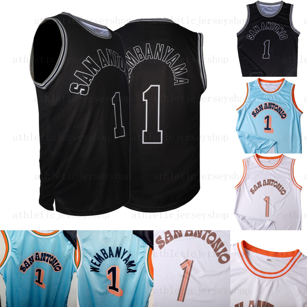 1 Wembanyama SANANTONIO 2024-25 City Basketball Jerseys Custom any name any number Jersey Stitched