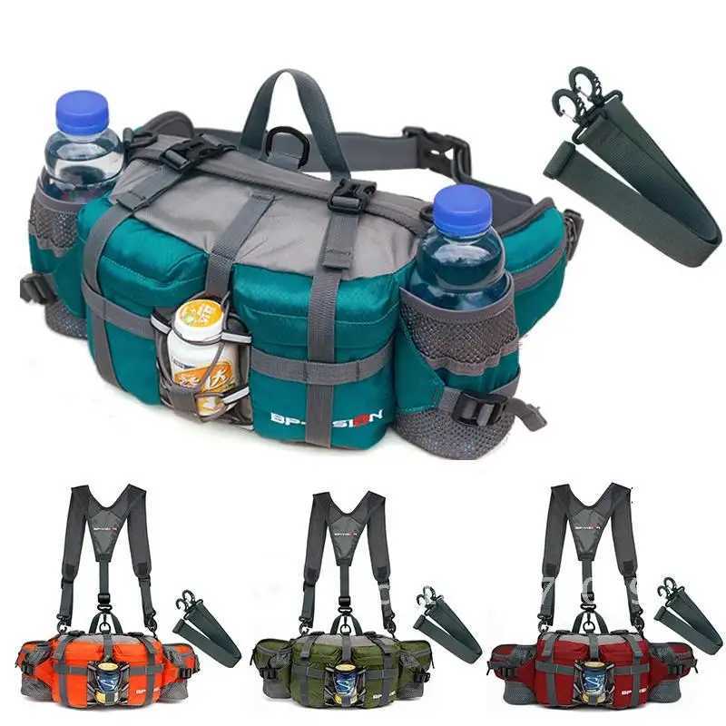 BP-VISION Hiking Fanny Pack Man Waterproof Cycling Backpack Mountain Bag Sports Belt Nylon Camping Pack Accessori Fanny HuntingC250407
