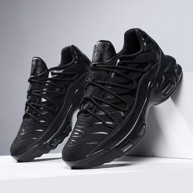 2025 Spring Summer Cushion Sole Air Men's Sports Shock Absorption Student Running Shoes 45 Large Size Breathable Lightweight Trendy