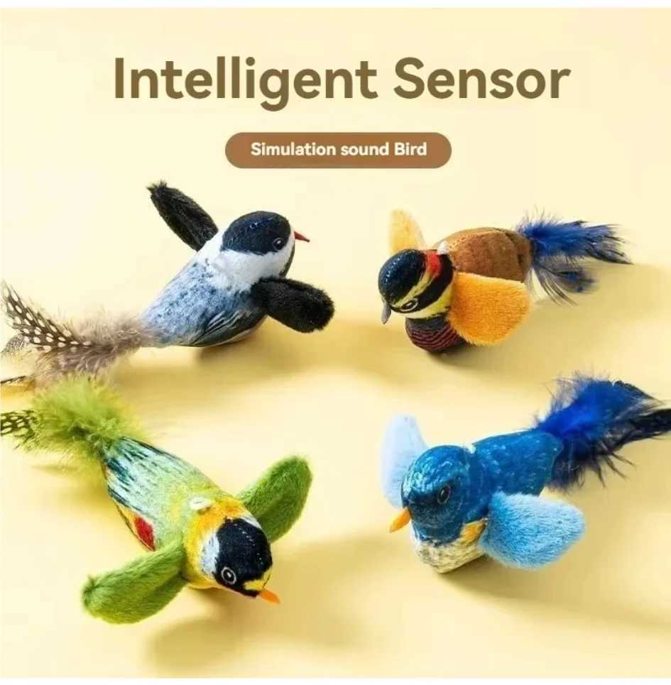 Cat Toys For Indoor Cats Interactive Cat Toy Realistic Bird Sound Plush Catnip for Cats Kitten Toy J2511081