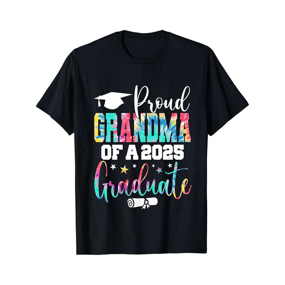 Designer T shirt Senior 2025 Proud Grandma Of A Class Of 2025 Graduate - 220g Tshits