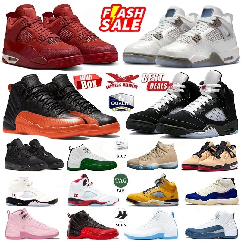 with Box 4s 5s 11s 12s Basketball Shoes 2025 Black Cat Taxi Pearl Pink Cozy Girl Fragment 35th Anniversary Steel Black Metallic Reimagined Men Women trainers Sneakers