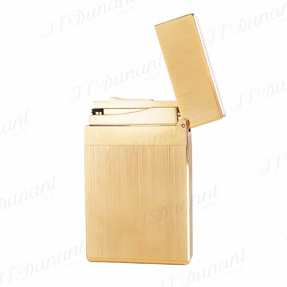 2024 New JT Dunant Lighter Bright Sound Brushing Metal Cigar Tool Fashion Outdoor Tobacco Small Tool Birthday GiftXJ250407