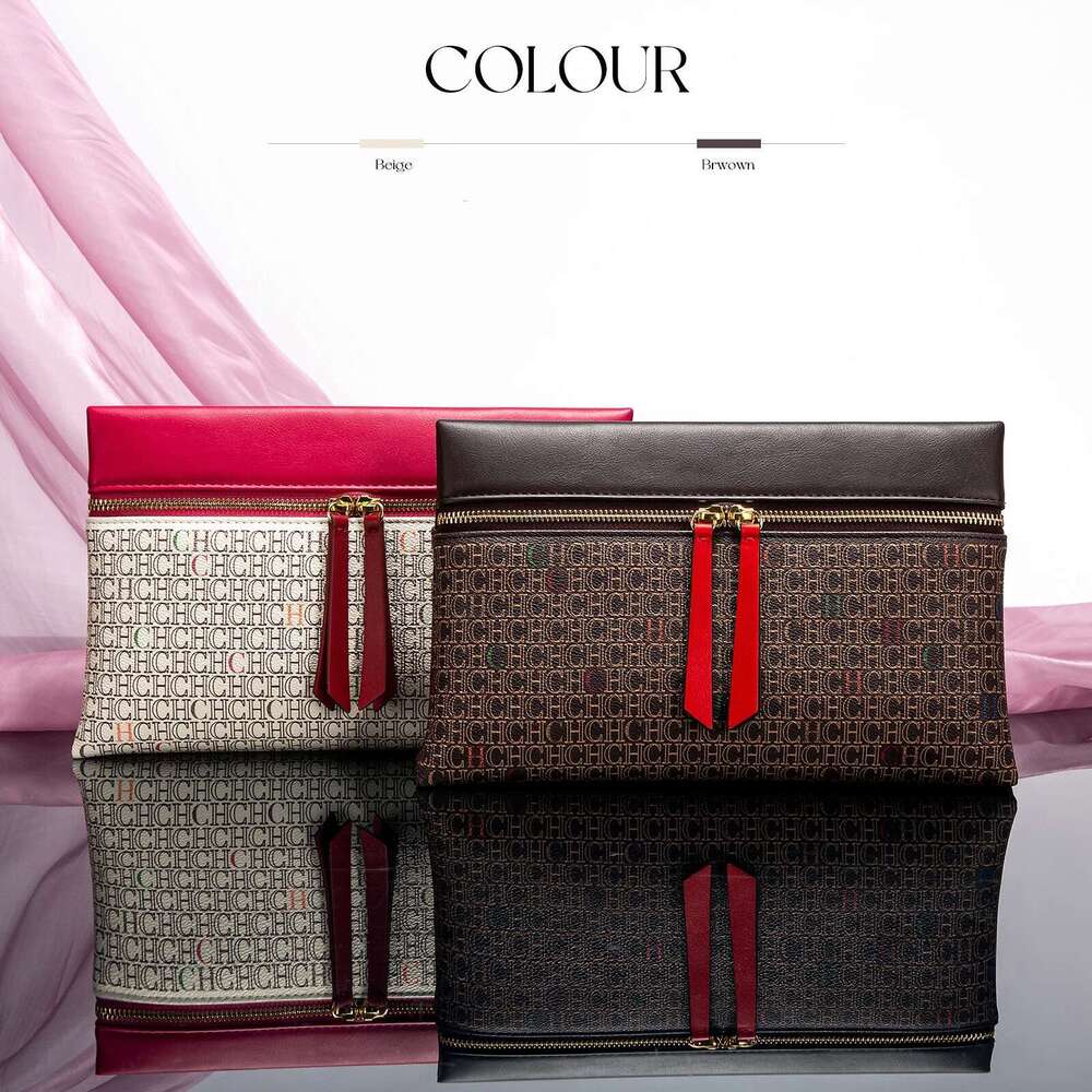 CHCH Shoulder New Coffee Color Letter Postman Winter Business Commuter Women's Bag