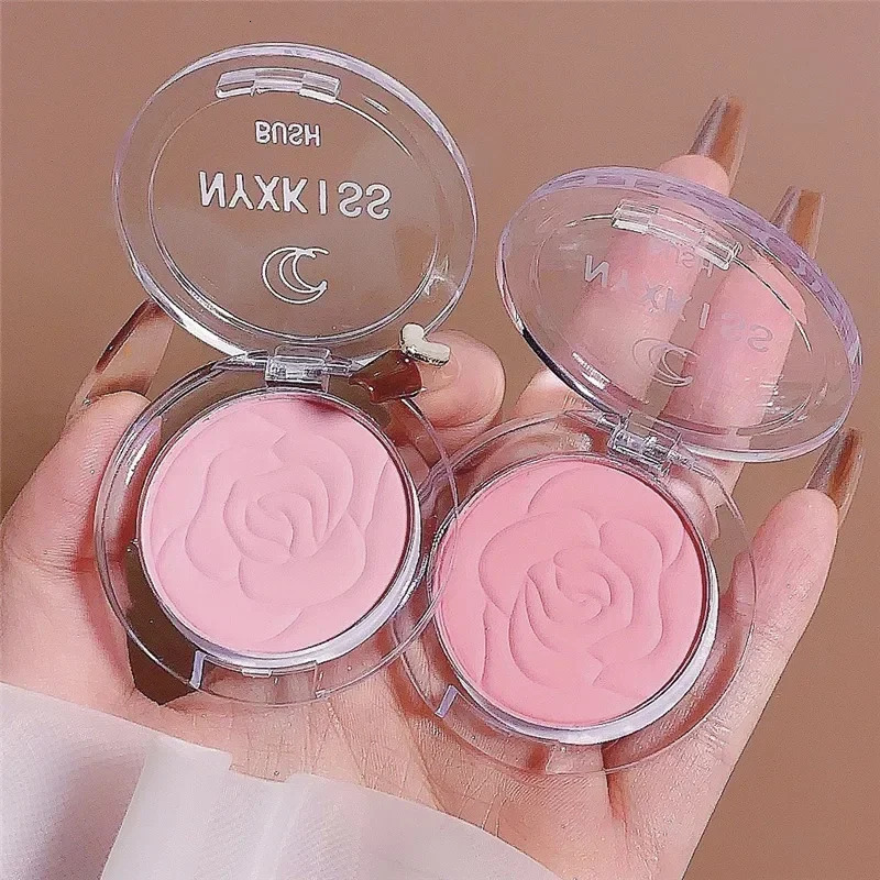 Embossed Petals powder blusher Peach Pink Orange Tone Makeup Palette Cheek Outline Red Lasting Brightness 250325