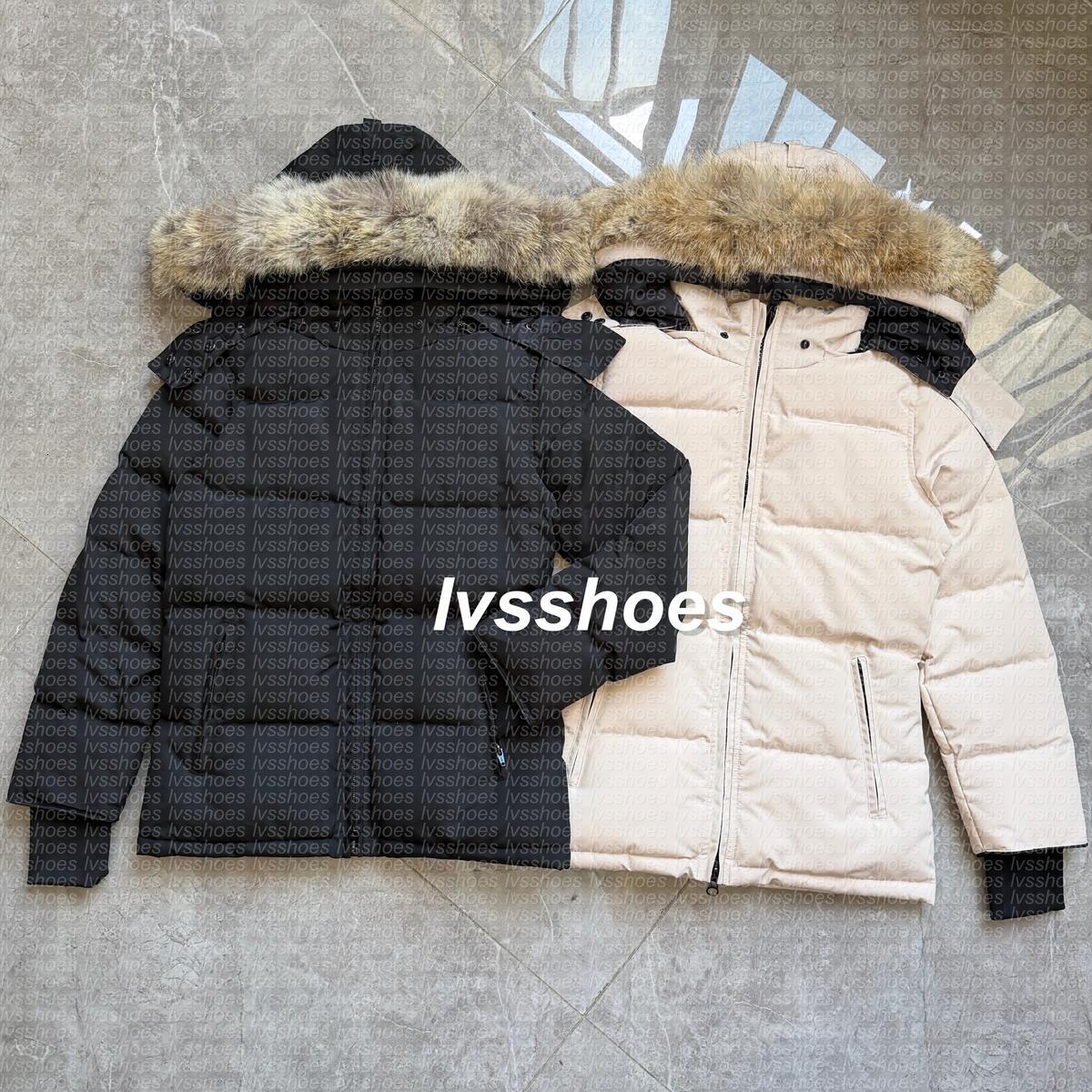 Womens down Canada Jackets Puffer Jackets Winter Parka Coats High Quality Down Coat Real Wolf Fur Outdoor Wyndham Windbreaker Outerwear Luxury down jackets XS-XL