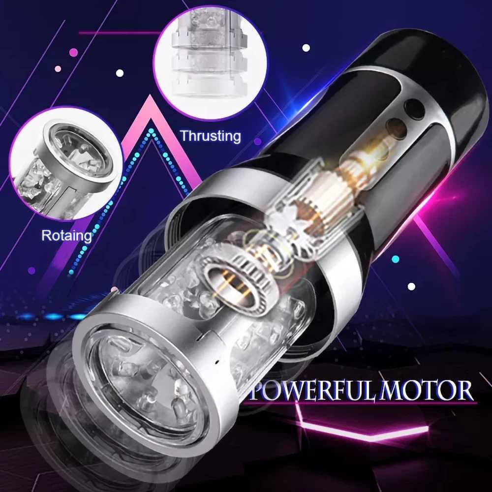 Automatic male masturbator telescopic rotating vaginal masturbation device sex toy for adult products piston masturbatorXJ250408