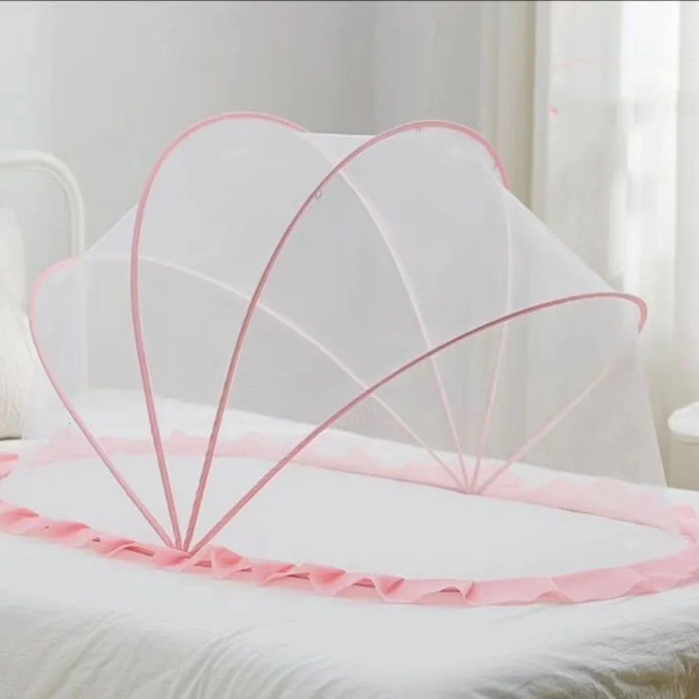 Baby bed mosquito net born without bottom folding baby canopy Mongolian yurt ordinary baby mosquito net baby accessories 250408