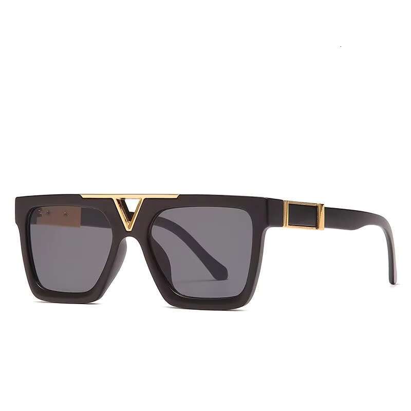 Popular Fashion Vendor Newest Large Square Metal Frame Retro Men Oversized Driving Sunglasses