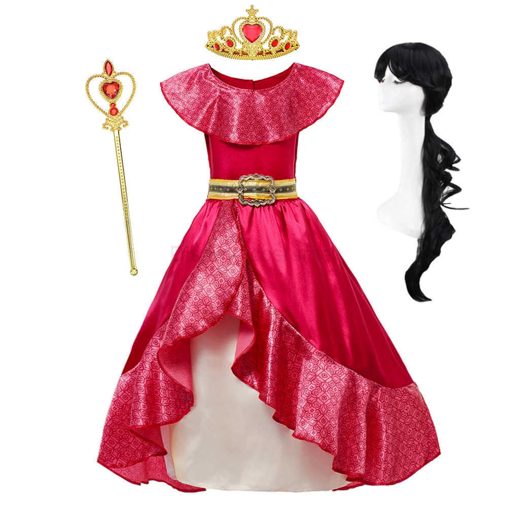 Disney Kids Cosplay Clothing Girls Princess Elena Costume Halloween Carnival Role Playing Child Girl Birthday Party Outfits 2-10Y Dress X250408