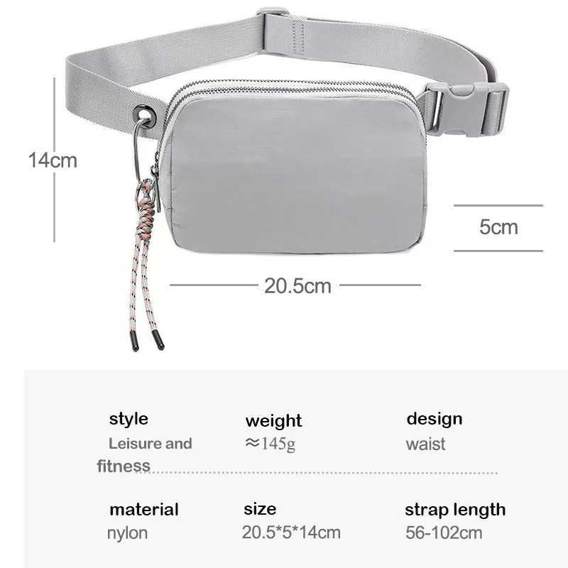 Womens waist bag casual outdoor sports shoulder bag versatile trend phone bag waterproof lightweight shoulder bag Z250407