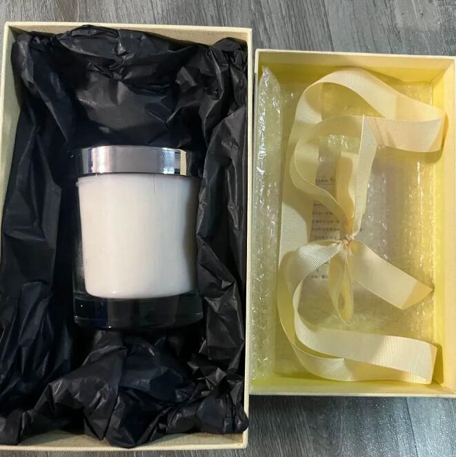 Candles Scented Candle Bougie Parfum 200g Solid Perfume Lime Basil Fragrance Deodorant Long Lasting Smell Perfumes Wax Incense High Quality Fast Ship 