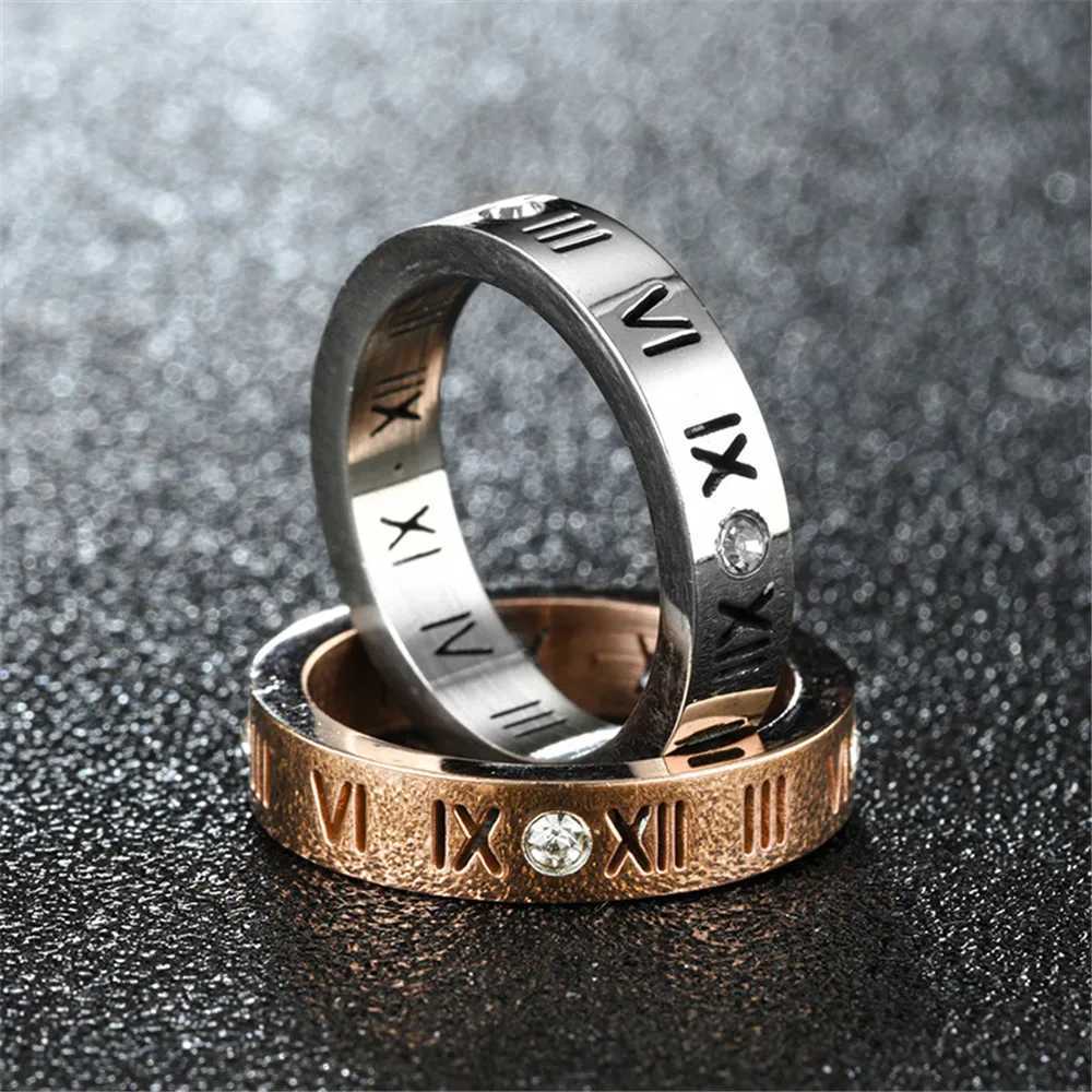 Luxury Roman numeral necklace earring bracelet ring set womens timeless 316L stainless steel wedding jewelry set gift box Y250408