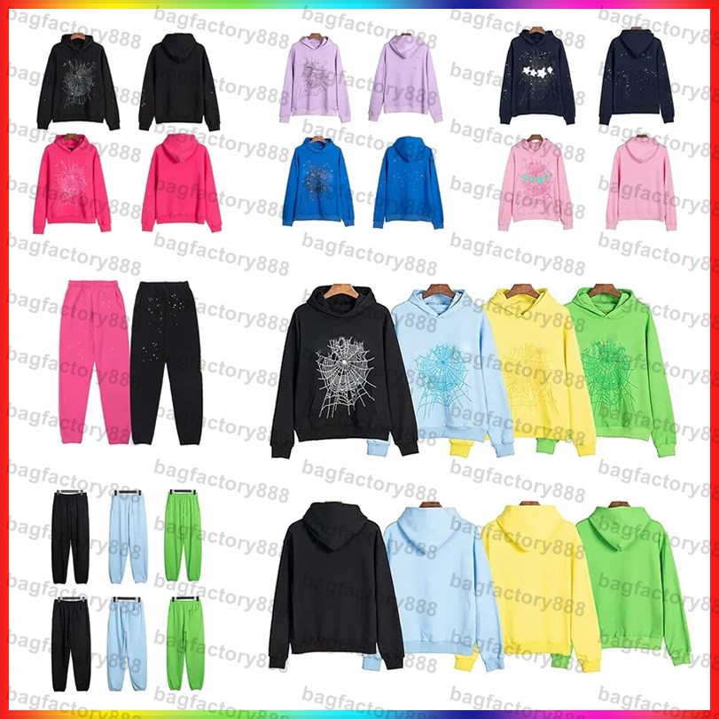 5A Top quality spider hoody Luxury Fashion Young Thug 55555 spider pants Men Women Spider hoodie Net Sweatshirt Trend Designer Sweatshirts Pullovers tracksuit