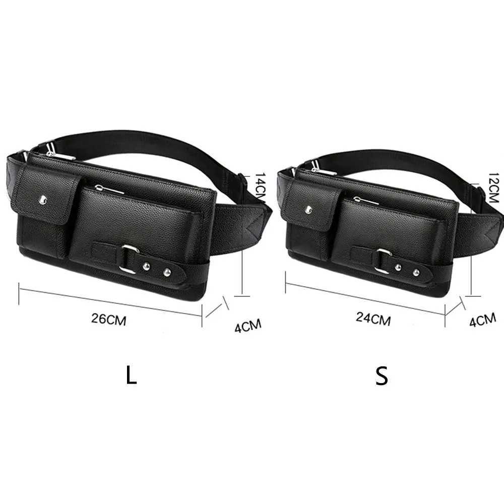 Fashionable mens and womens waist bags casual Fanny bags wallets large mobile phones with foreskin leather outdoor travel phone bags Z250407