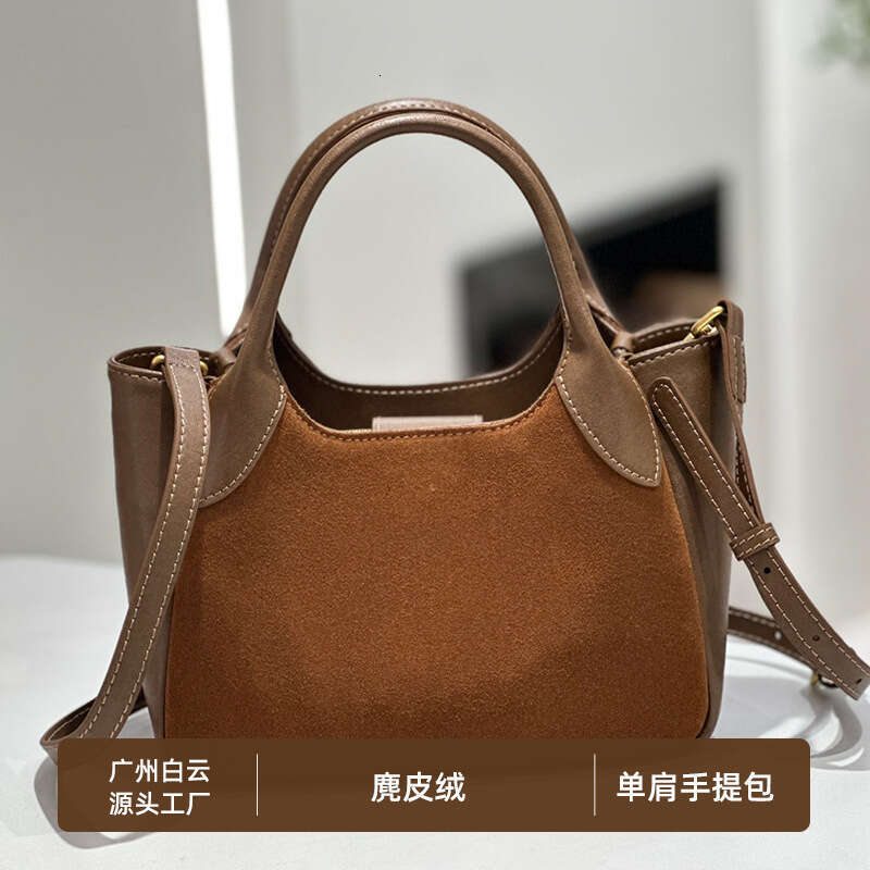 Luxury Bags Designer Minority Baidi Women's New Basket Handbag Matte Large Capacity Leather One Shoulder Cross Body Bag