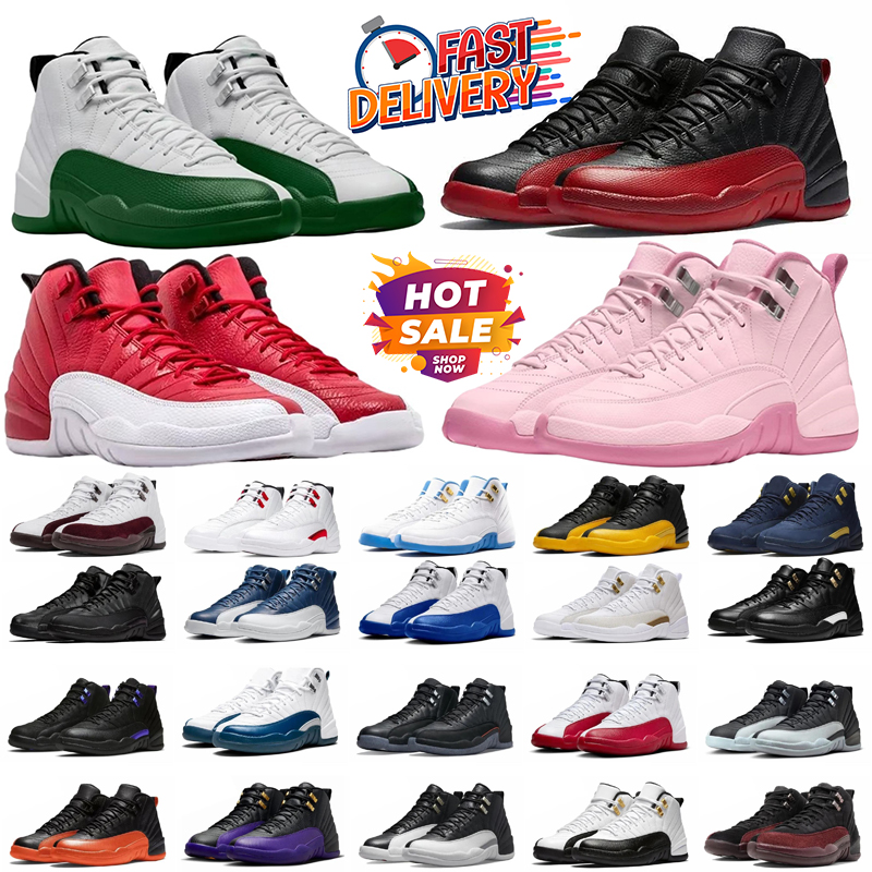 Reverse taxi 12 Basketball shoes Pearl Pink Flu french blue Game University gold Wolf Grey the master Bulls Class Outdoor trainers chaussures schoenen 36-47