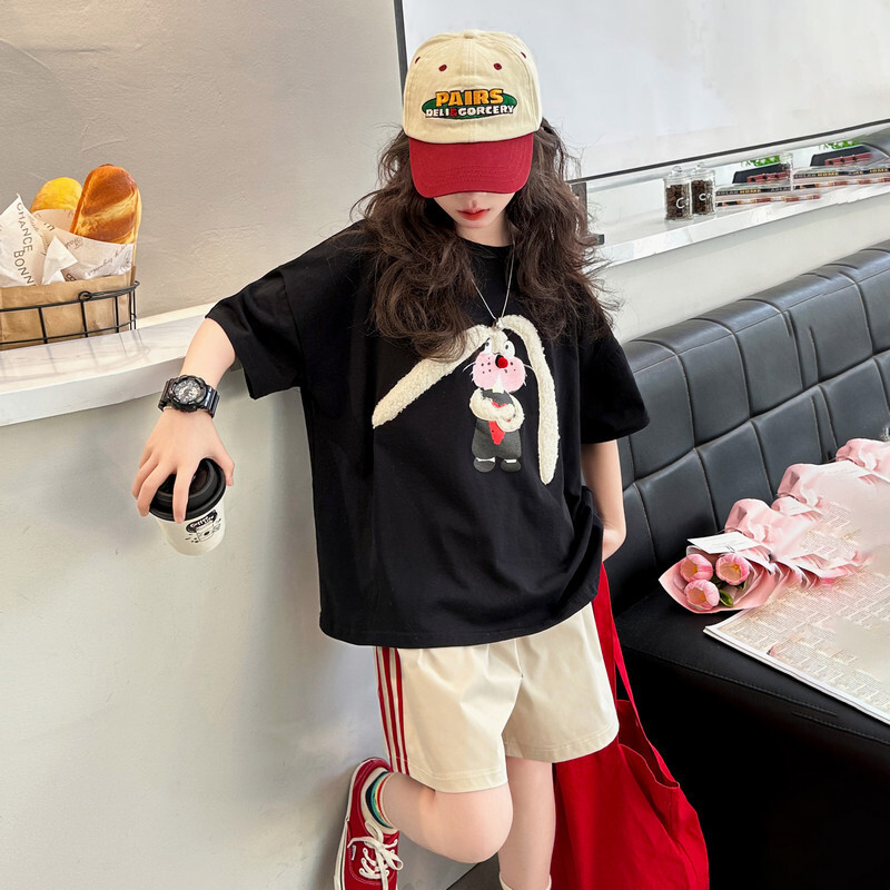 Ddmyshoesvip Summer Short T Shirt For Girls From CUHK Half Sleeved Children S And Pure Cotton Summer Clothing Trendy P Top Clothes Old Years Old