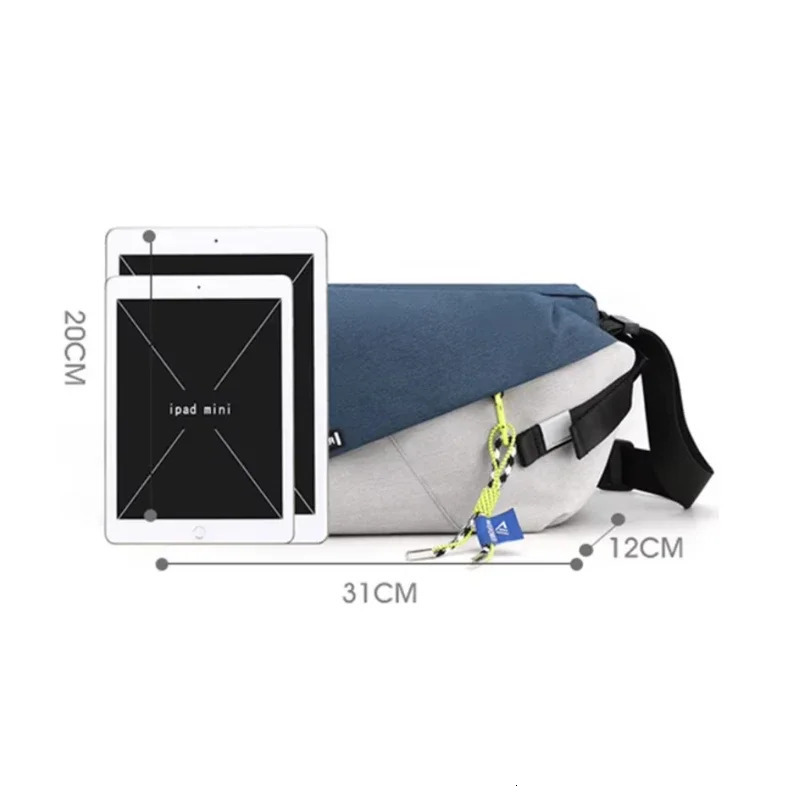 High quality nylon panel waist bag unisex chest bag casual outdoor travel cross body bag mens Wassit waist belt bag 250402